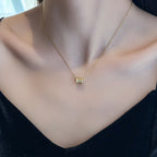 Women's Spiral Necklace Crystal Studded Titanium Steel with 12K Gold Plated Choker Chain