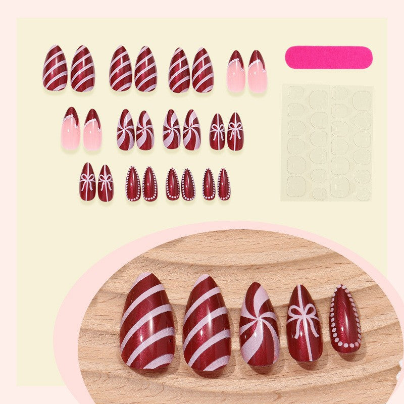 [Christmas Charming]   Short/Almond Nails   press on nails   24pcs/set
