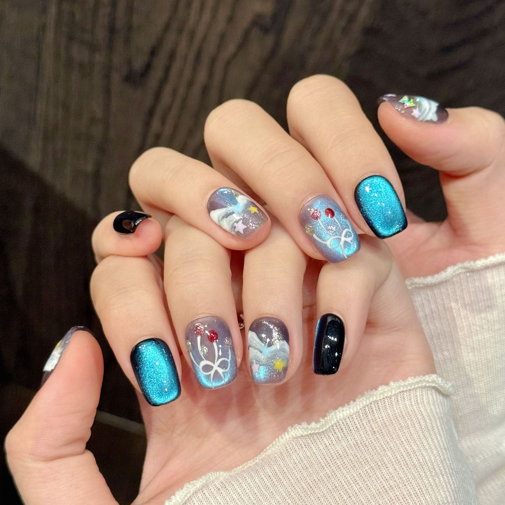 [Miss Pink Ballet]   (Handmade press on nails)  Short/Squoval Nails 10pcs/set