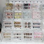 Christmas【GOLD LUCKY BALL】Luxury Handmade Press On Nails 10pcs/set + Mystery Accessories