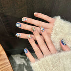 [Jenney Cat Dream]   (Handmade press on nails)  Short/Squoval Nails 10pcs/set