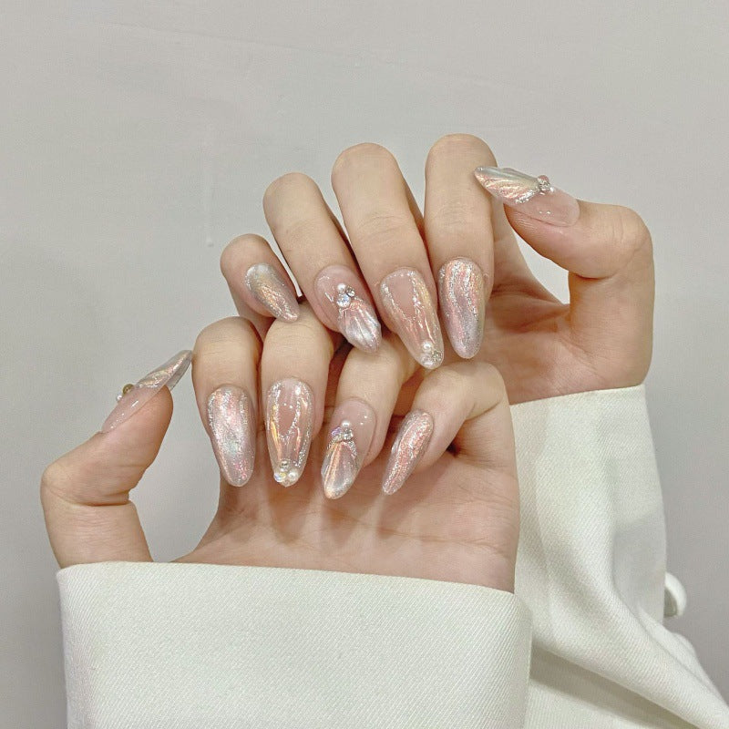 [Shinning Miss Mermaid]   (Handmade press on nails)  Medium/Oval Nails 10pcs/set