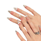 [Sweet Shiny Girl]   (Handmade press on nails)  Medium/Oval Nails 10pcs/set