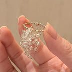 Luxury Handmade beaded Adjustable ring Niche Elegance Open ring Fashion Jewelry