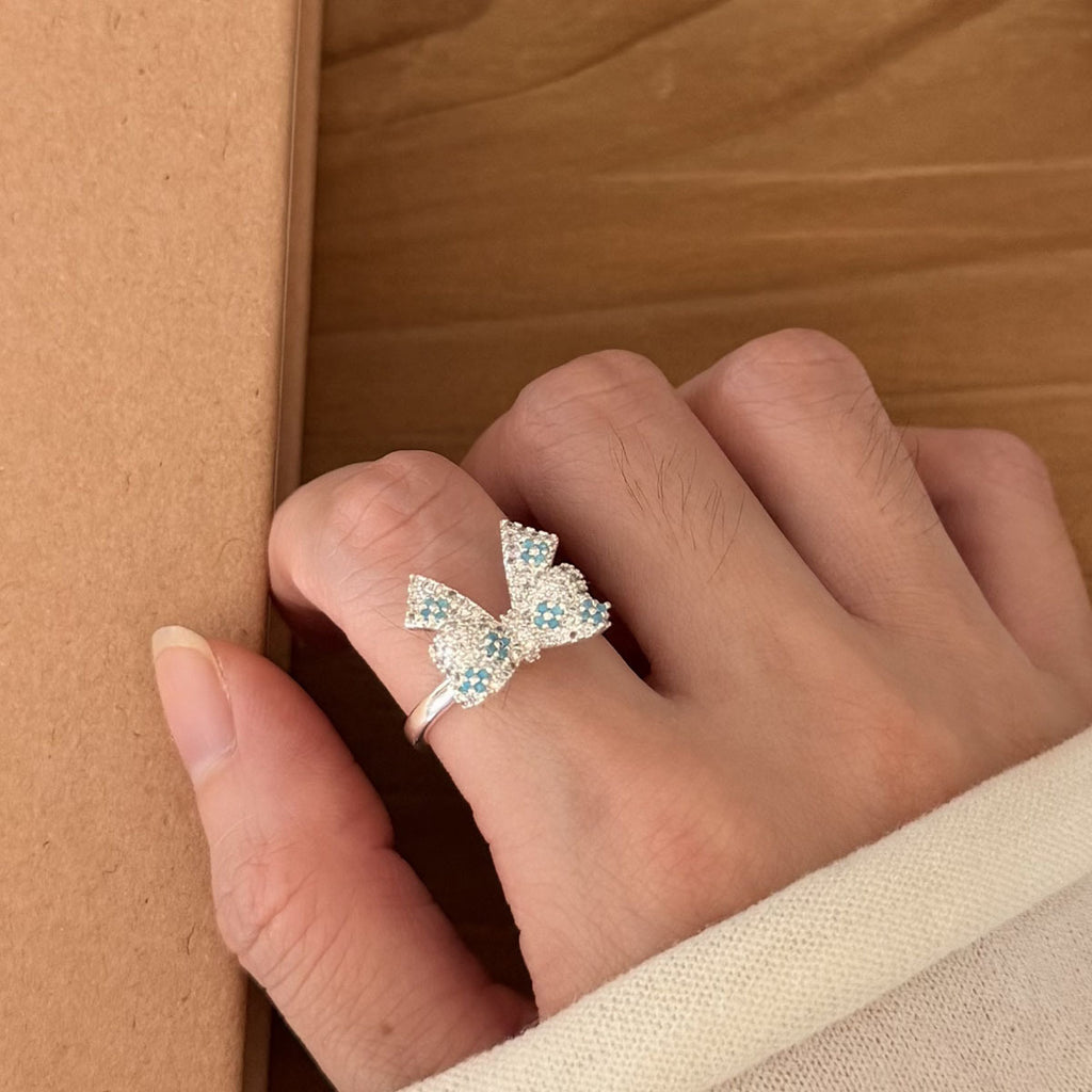 Silver Plated Lace Ring for Women Elegant  Adjustable Open Ring Niche design Fashion  Jewelry
