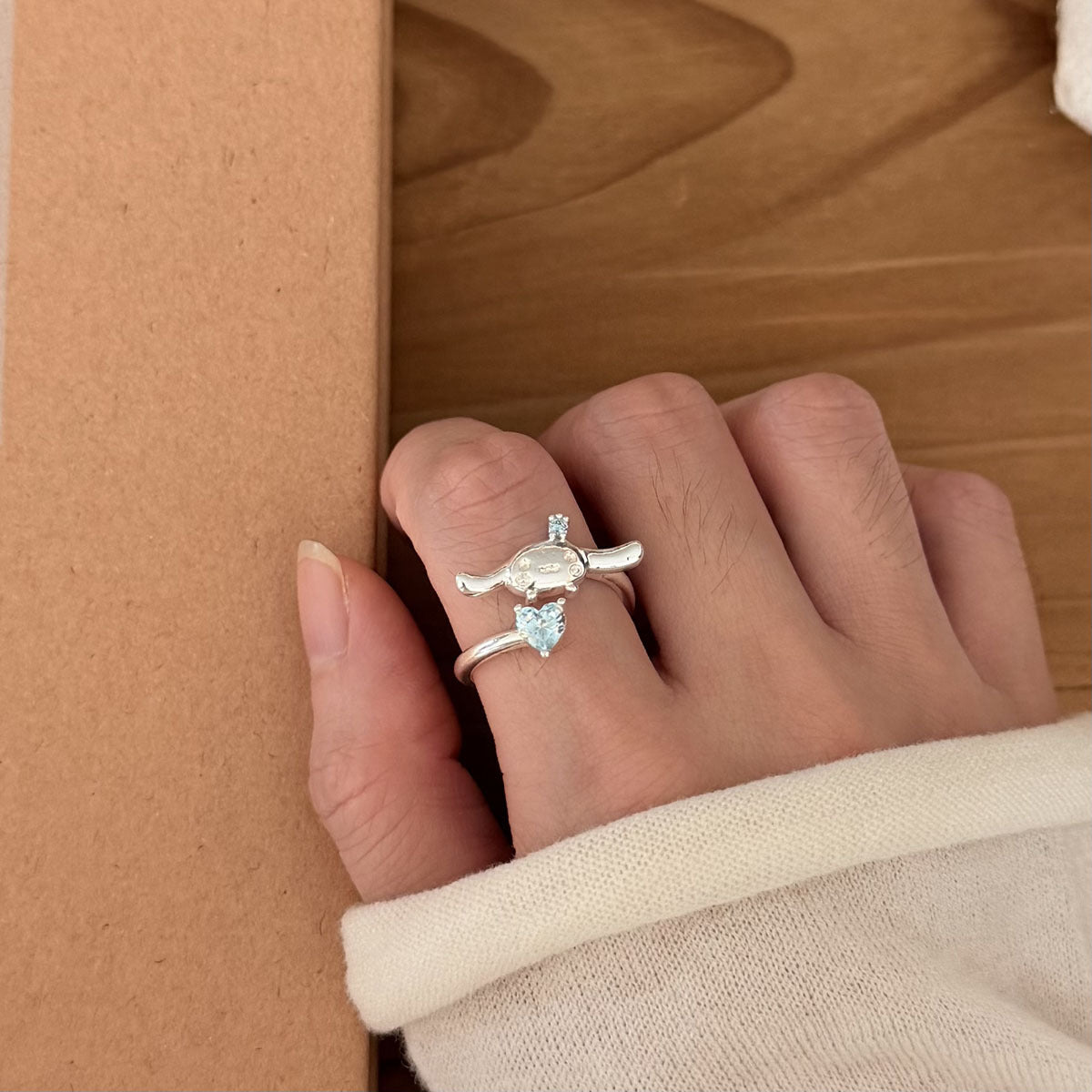 Silver Plated Lace Ring for Women Elegant  Adjustable Open Ring Niche design Fashion Jewelry