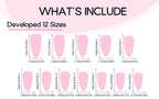[Ocean Orange]   Medium/Almond Nails   press on nails   24pcs/set