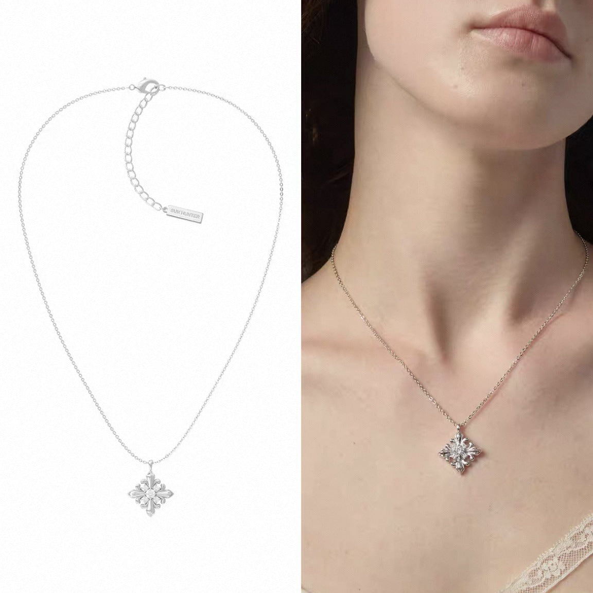 Minimalist Flower Necklace Premium Niche Designer Chain Light Titanium Gold Plated Bracelet Fashion Jewelry
