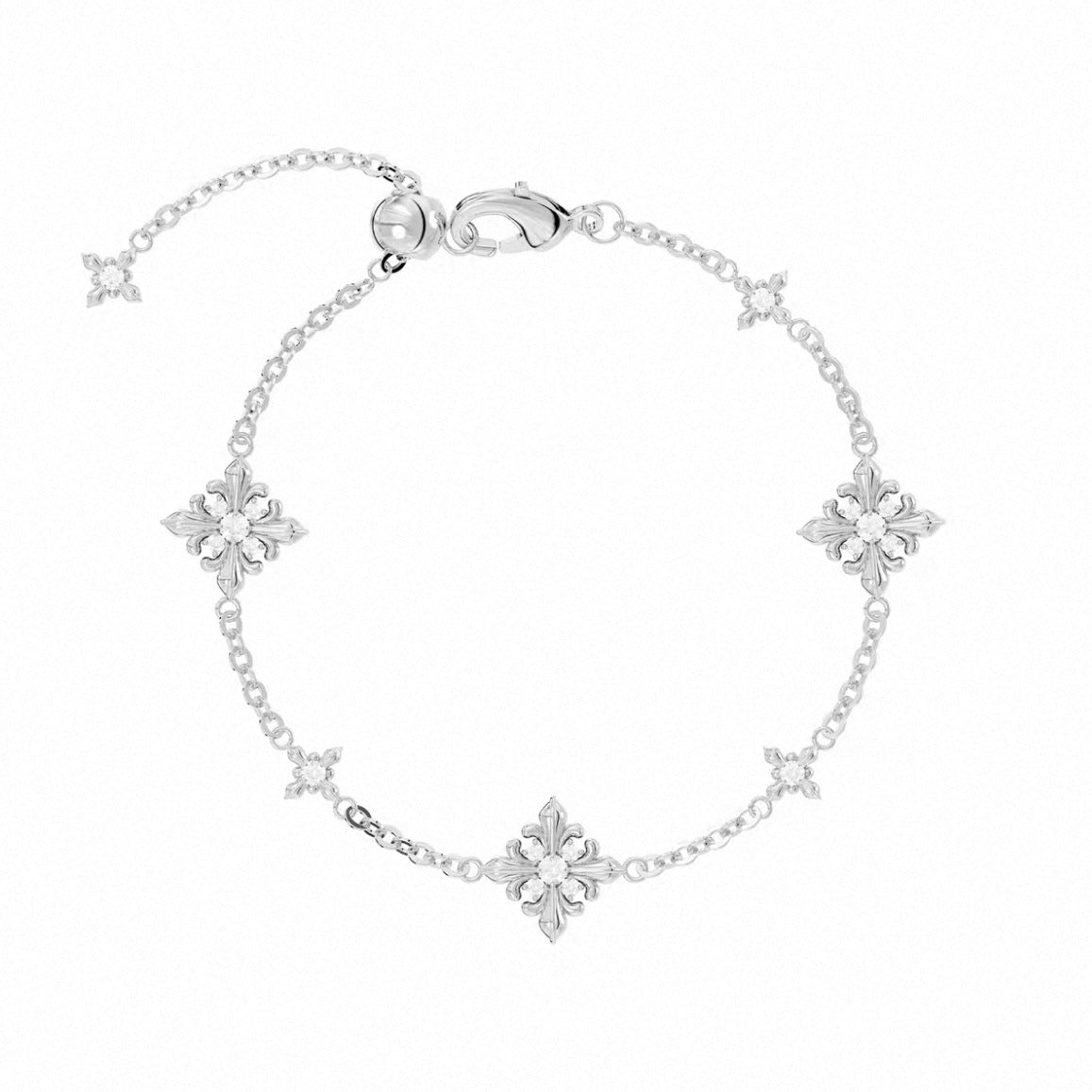 Minimalist Flower Necklace Premium Niche Designer Chain Light Titanium Gold Plated Bracelet Fashion Jewelry