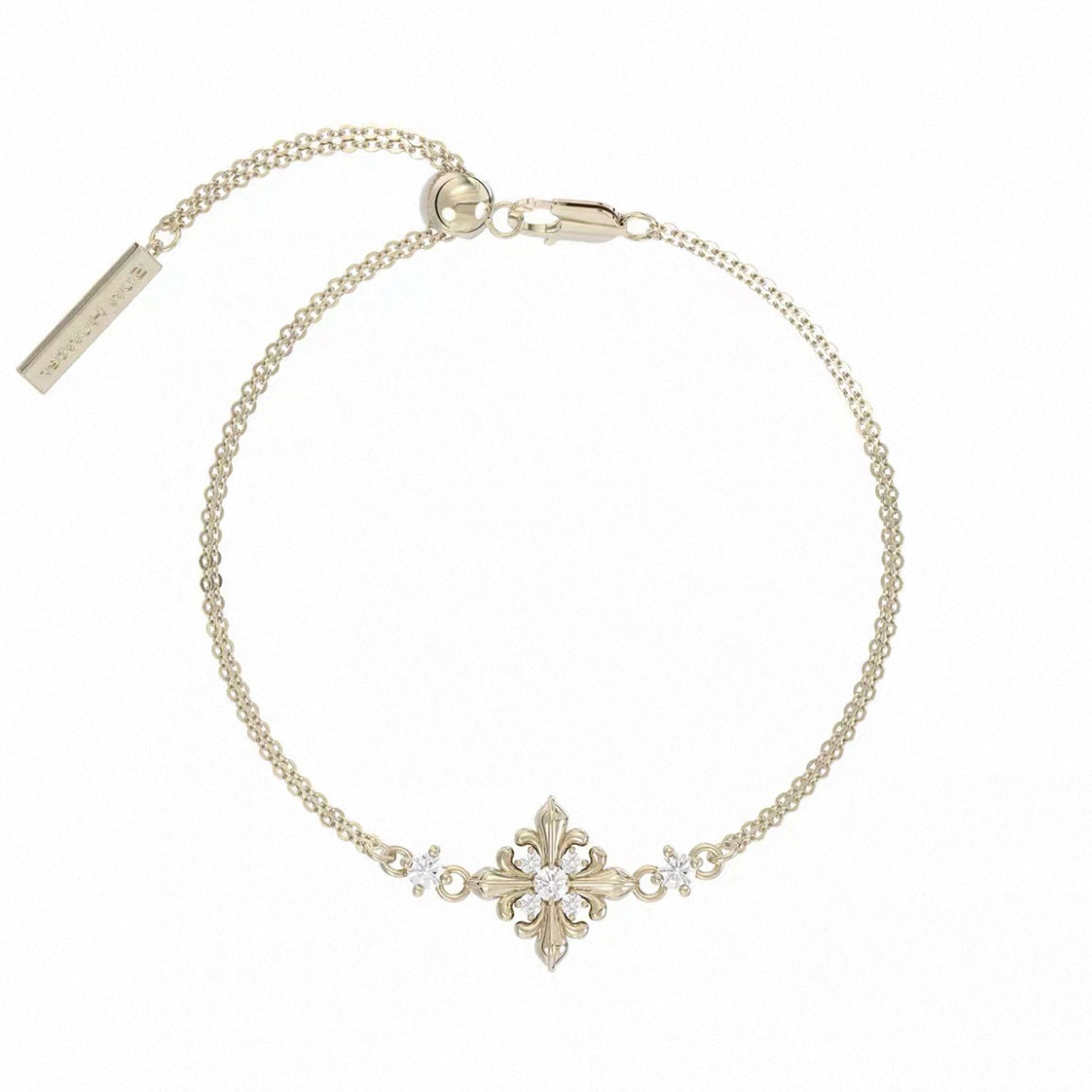 Minimalist Flower Necklace Premium Niche Designer Chain Light Titanium Gold Plated Bracelet Fashion Jewelry