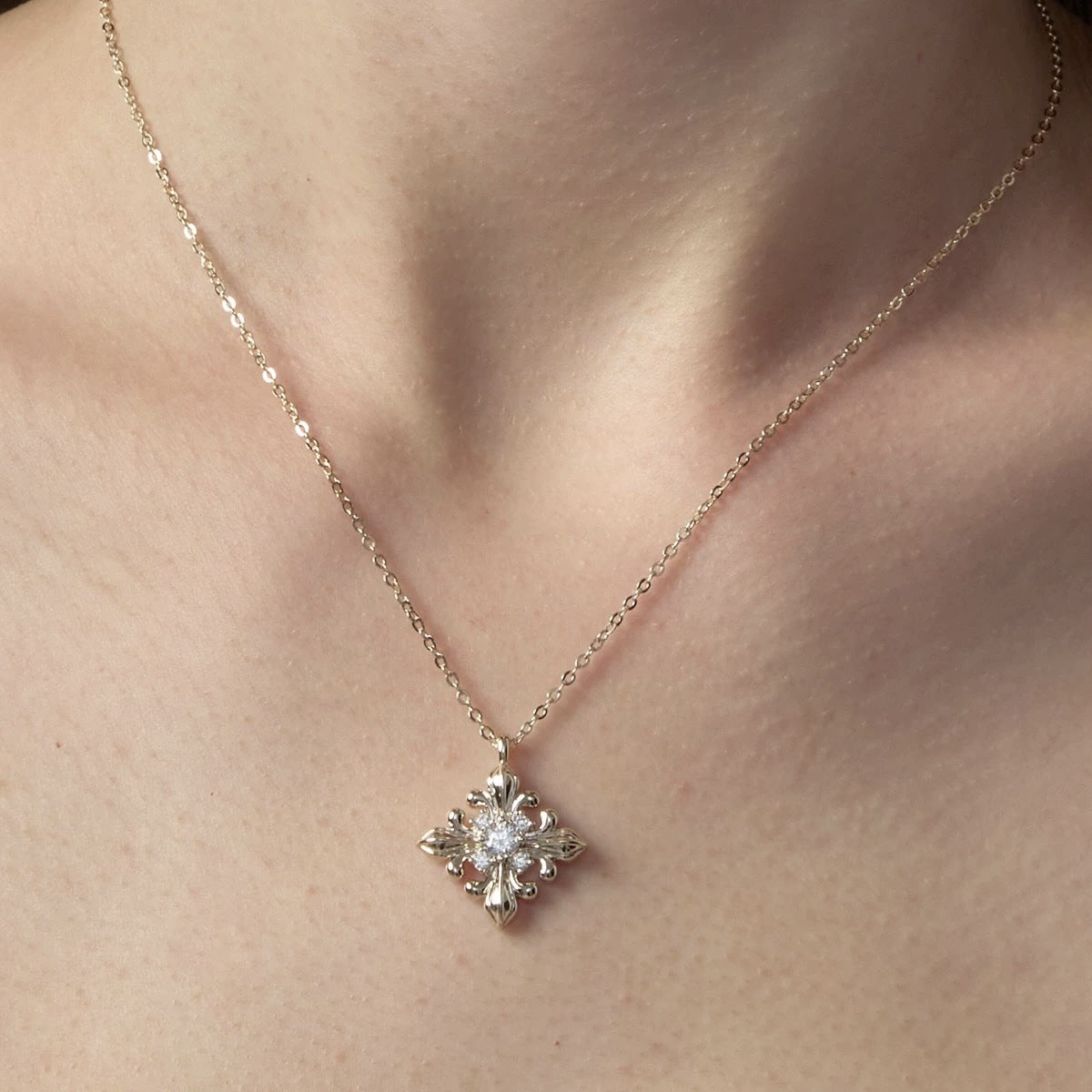 Minimalist Flower Necklace Premium Niche Designer Chain Light Titanium Gold Plated Bracelet Fashion Jewelry
