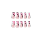 [Sweet Pink Graffiti ]   Long/Coffin Nails    press on nails   24pcs/set