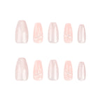 [3D Pink Bowknot]   Medium/Ballerina Nails    press on nails   24pcs/set