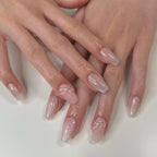 [3D Pink Bowknot]   Medium/Ballerina Nails    press on nails   24pcs/set