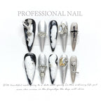 [Silver Planet]   Long/Stiletto Handmade press on nails  10pcs/set