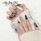 [The Eye of the Black Python]   Medium/Almond Handmade press on nails   10pcs/set