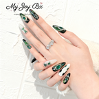 [Emerald Snake]   Long/Almond Handmade press on nails  10pcs/set