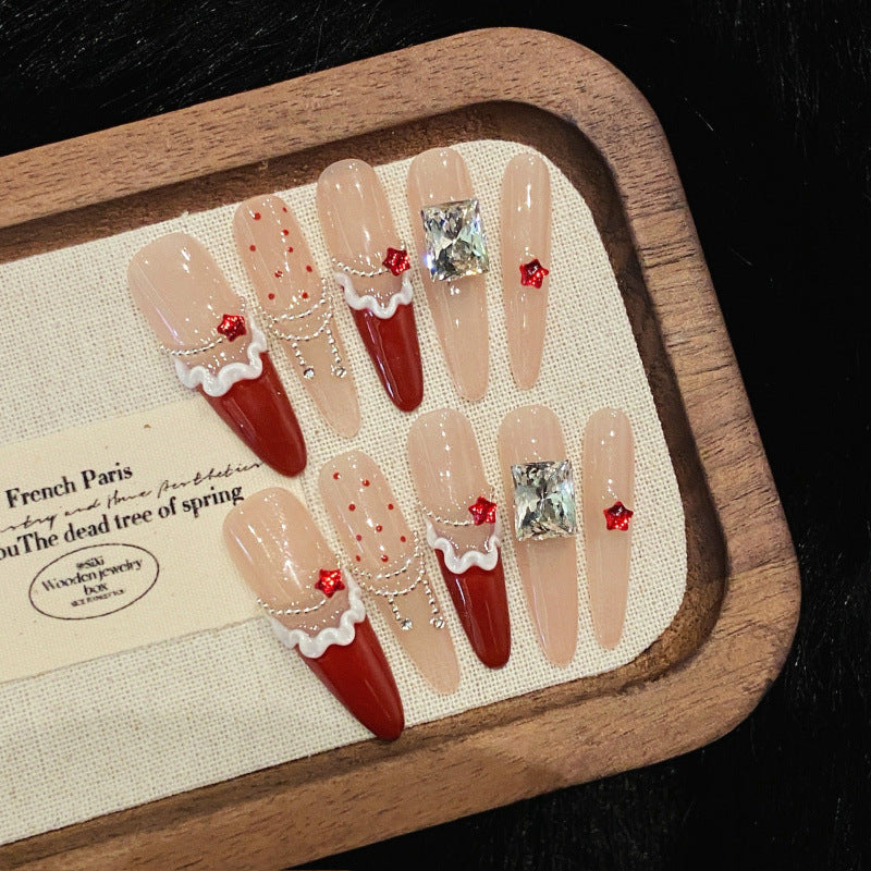 [Miss Graceful]   (Handmade press on nails)  Long/Stiletto Nails 10pcs/set