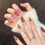 [Dream Butterfly]   (Handmade press on nails)  Medium/Oval Nails 10pcs/set