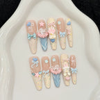 [Sweet Candy]   (Handmade press on nails)  Long/Stiletto Nails 10pcs/set