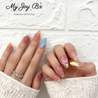 [Grace 3D Flower]   Medium/Almond Handmade press on nails  10pcs/set
