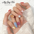 [Grace 3D Flower]   Medium/Almond Handmade press on nails  10pcs/set
