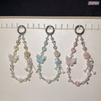 [Ice Butterfly]Bling Beads Phone Charms Shining Crystal Key Chain Bag Charm