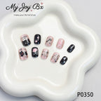 [Cute Black Kitten]   Short/Squoval  press on nails   10pcs/set