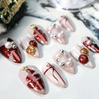 [Christmas Gift]   Medium/Almond  press on nails   10pcs/set