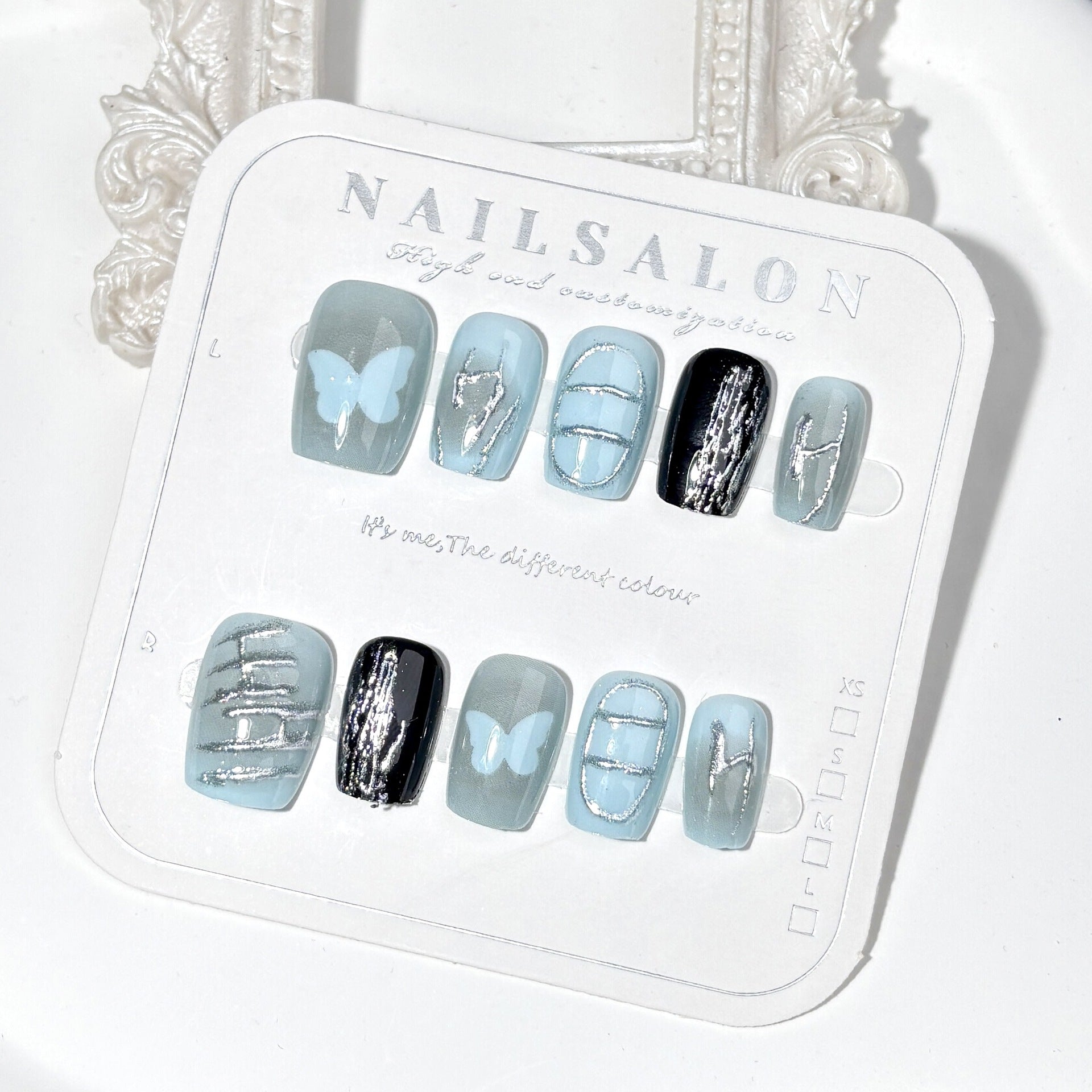 [Dreaming Butterfly]   Short/Squoval press on nails   10pcs/set