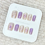[Purple Aurora]   Medium/Squoval press on nails   10pcs/set