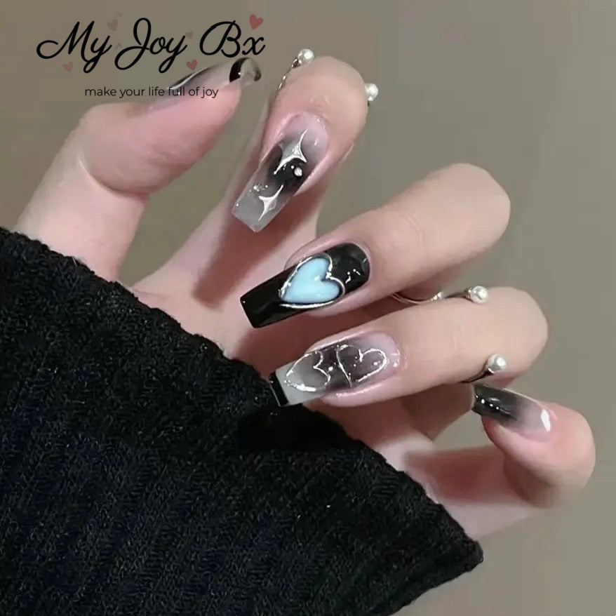 [Darkly Style]   Long/Ballerina press on nails   10pcs/set