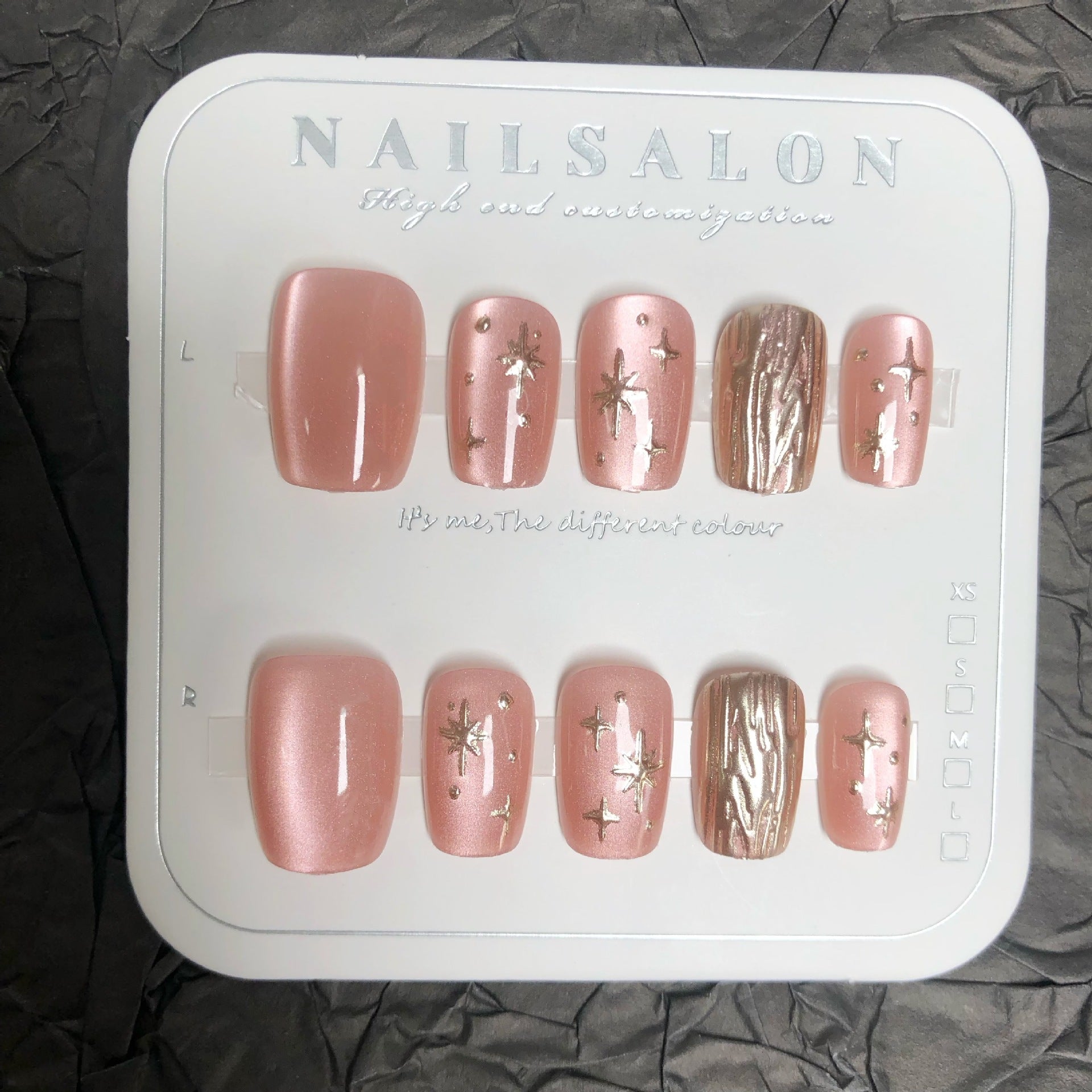 [Star Pink]   Short/Squoval press on nails   10pcs/set
