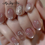 [Star Pink]   Short/Squoval press on nails   10pcs/set