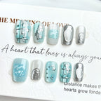 [Cool Summer]   Short/Squoval press on nails   10pcs/set