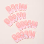 [Cute Pink Bowknot]   Long/Coffin Nails   press on nails   24pcs/set