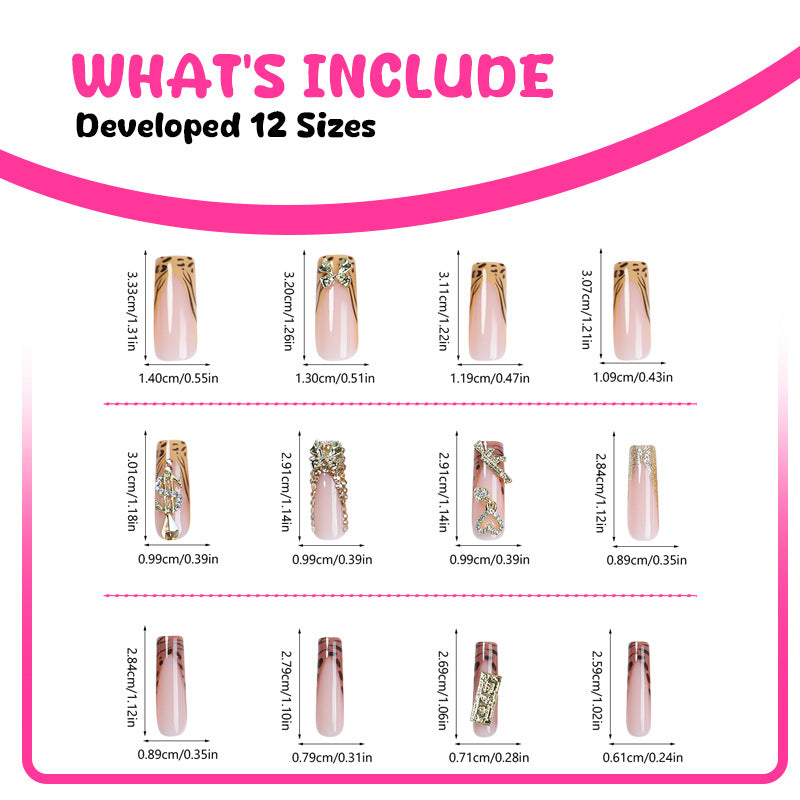 [Luxury Golden]   Long/Coffin Nails    press on nails   24pcs/set