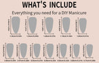 [Christmas White Snow]   Medium/Almond Nails   press on nails   24pcs/set