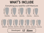 [White Bling]   Medium/Almond Nails   press on nails   24pcs/set