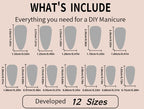 [Pink Elegant Miss]   Medium/Almond Nails   press on nails   24pcs/set