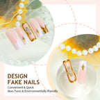 [Charming Golden]   Long/Coffin Nails    press on nails   24pcs/set