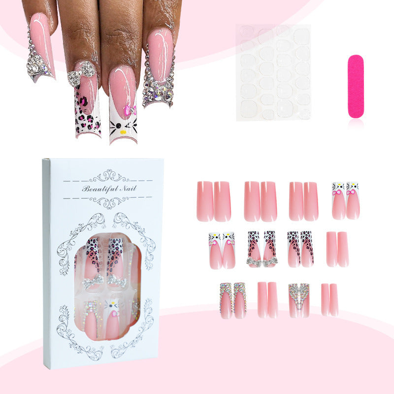 [Sparking Cat]  Long/Coffin Nails   press on nails   24pcs/set