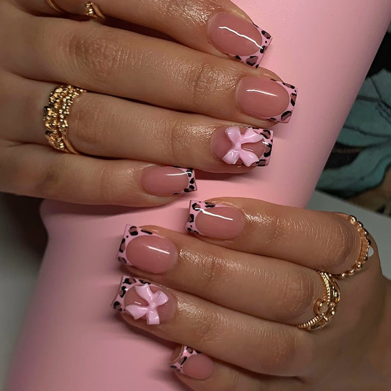 [Miss Bowknot]  Short/Square Nails   press on nails   24pcs/set