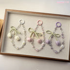 [Tulip Flower]Bling Beads Phone Charms Shining Crystal Key Chain Bag Charm