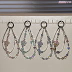 [Colorful Star]Bling Beads Phone Charms Shining Crystal Key Chain Bag Charm