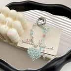 [Shining Heart]Bling Beads Phone Charms Shining Crystal Key Chain Bag Charm