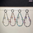 [Ocean Park]Bling Beads Phone Charms Shining Crystal Key Chain Bag Charm