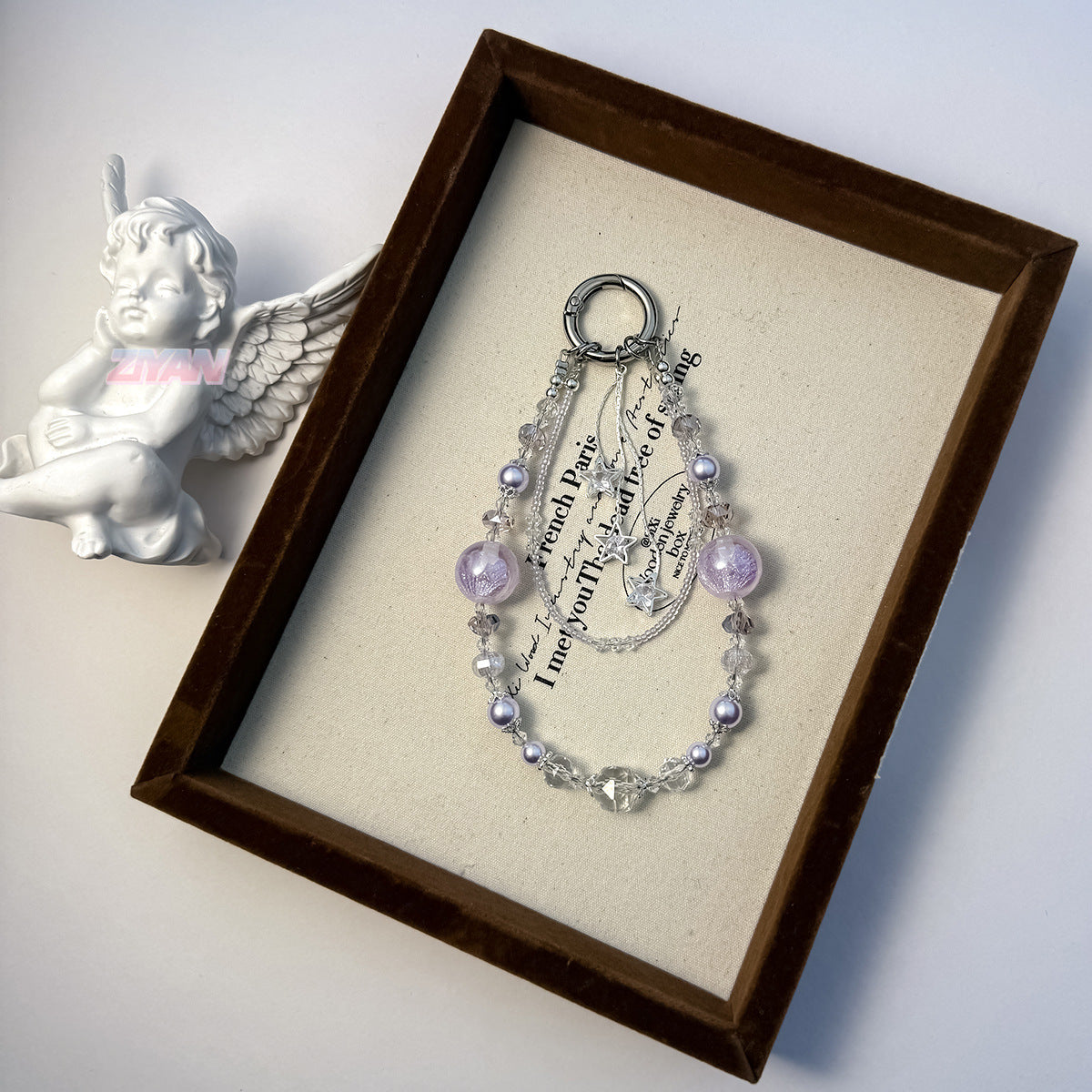 [Dreamlike Star]Bling Beads Phone Charms Shining Crystal Key Chain Bag Charm