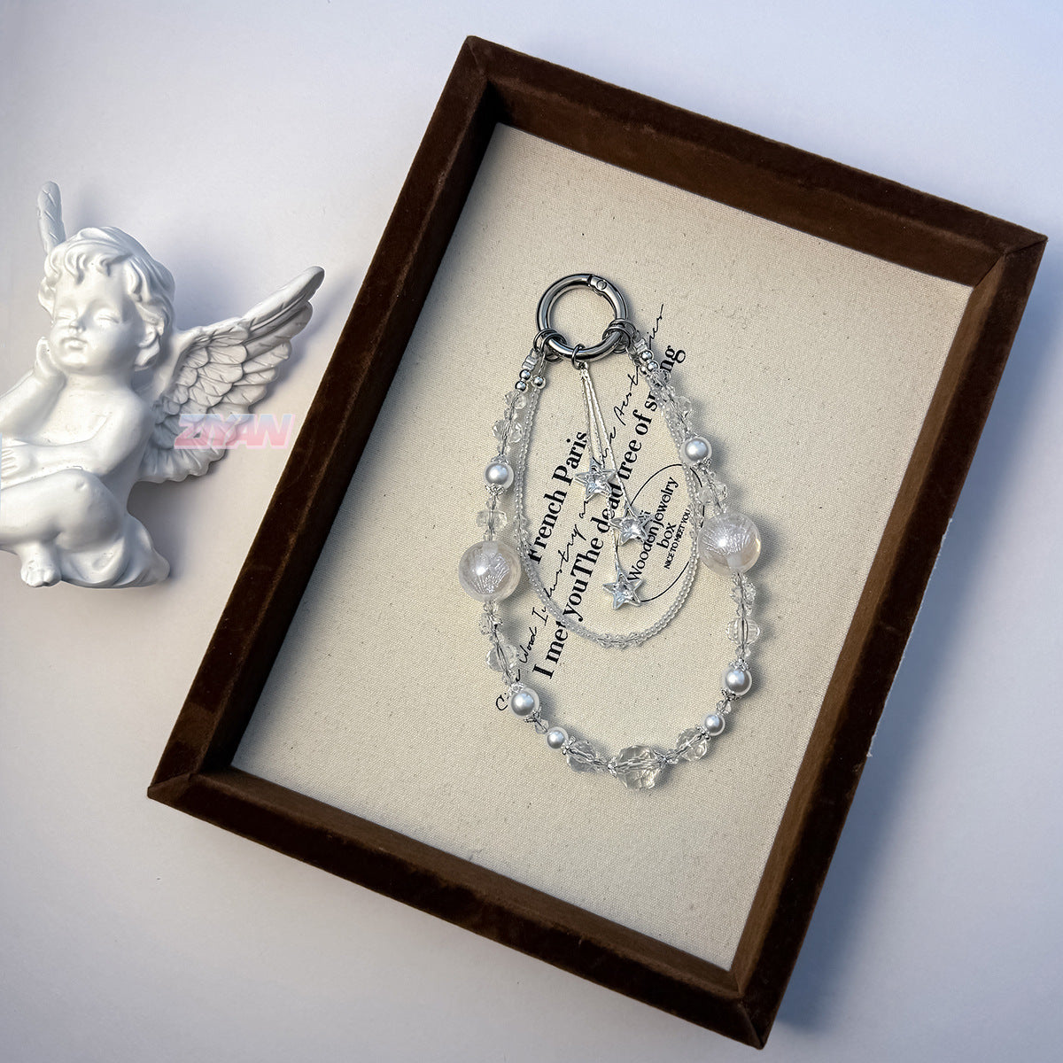 [Dreamlike Star]Bling Beads Phone Charms Shining Crystal Key Chain Bag Charm