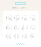 [Charm Blue]  Long/Squoval press on nails  24pcs/set